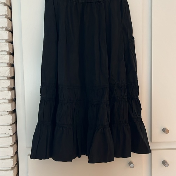 Theory. Black skirt with pockets. Linen blend. Small - Picture 4 of 5